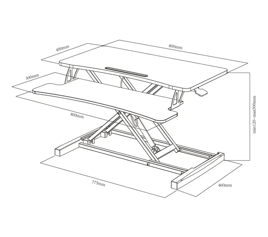 My Office Height Adjustable Desk Riser Standing Desk Relaxio.