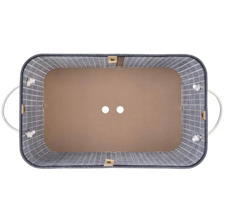 Bamboo Laundry Basket in 2 Compartments - Laundry Hamper with Lid + Relaxio.