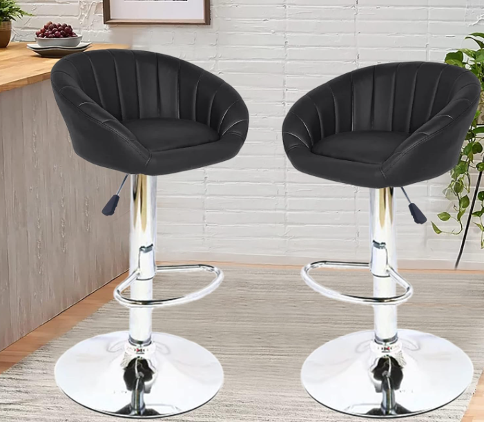 Bar Stool Chair with Back Support Set Of 4 PCs Relaxio.