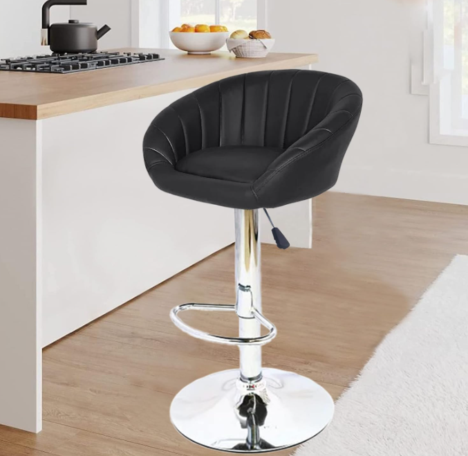 Bar Stool Chair with Back Support Set Of 4 PCs Relaxio.