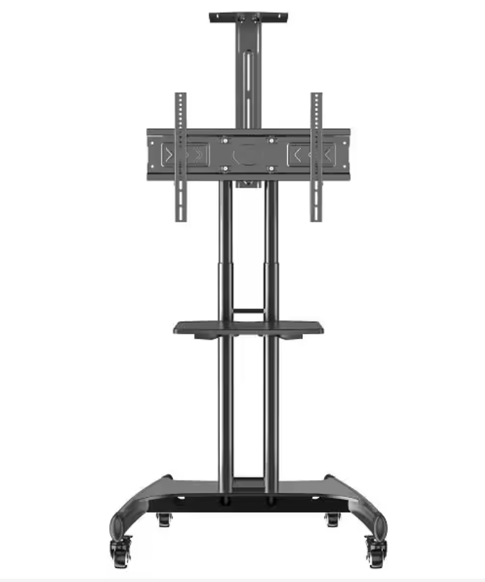 Universal Height Adjustable Rolling Double Screen TV Stand + Relaxio.
