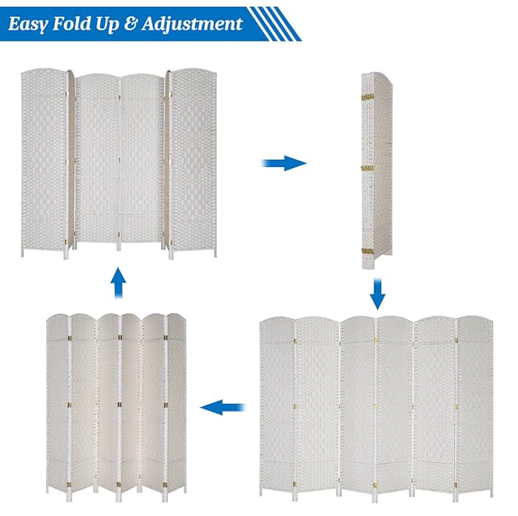 Folding Room Dividers Partitions Screen 6 Panels Relaxio.