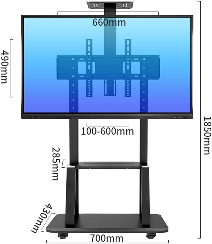 Tv Stand Cart Trolley 32 To 75 Inch Mobile Tv Cart Universal Flat Screen Rolling Trolley Console Stand + Relaxio.