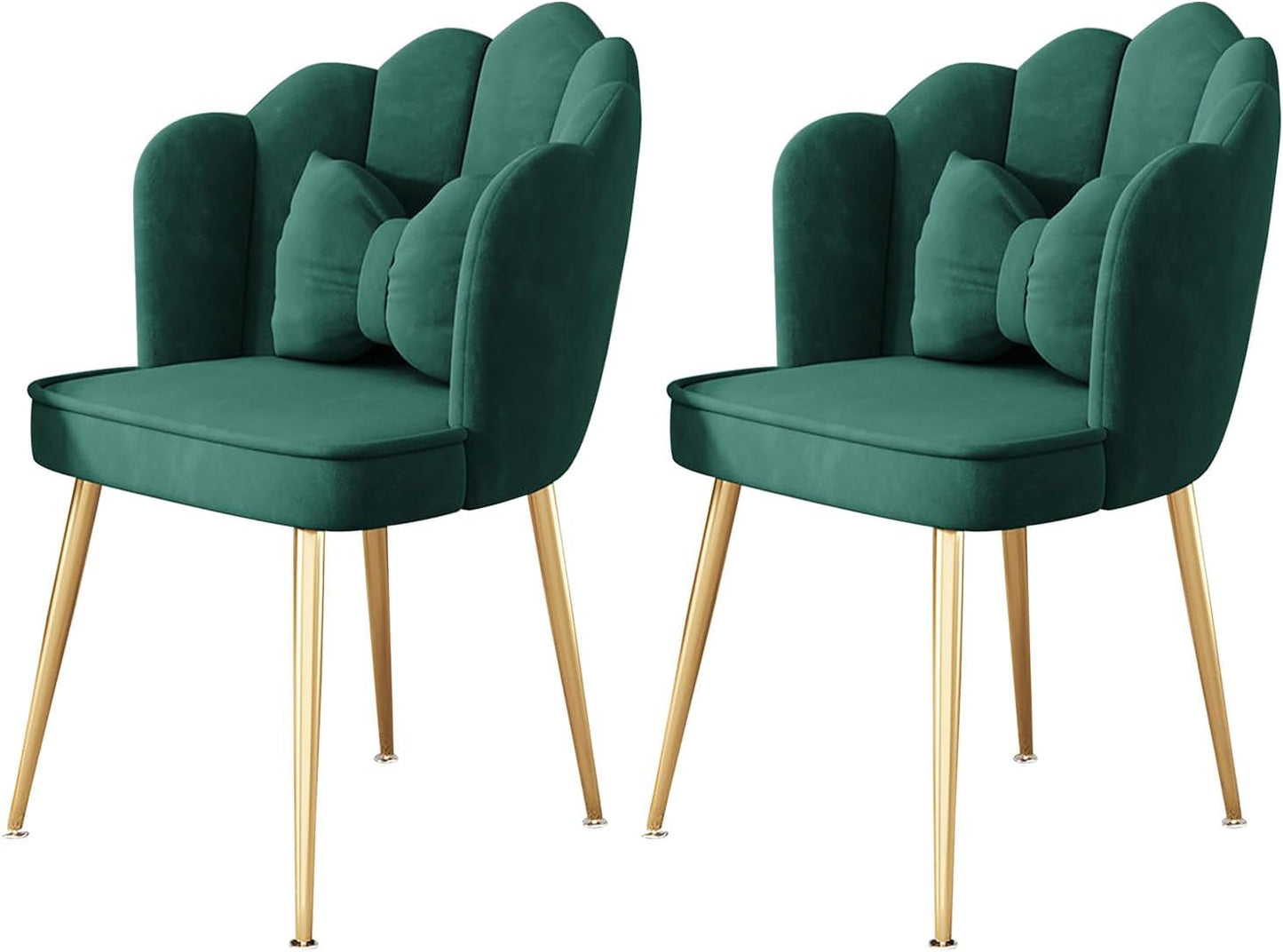 Living Room & Dining Velvet Chairs – Pack of 2, Modern Home Seating