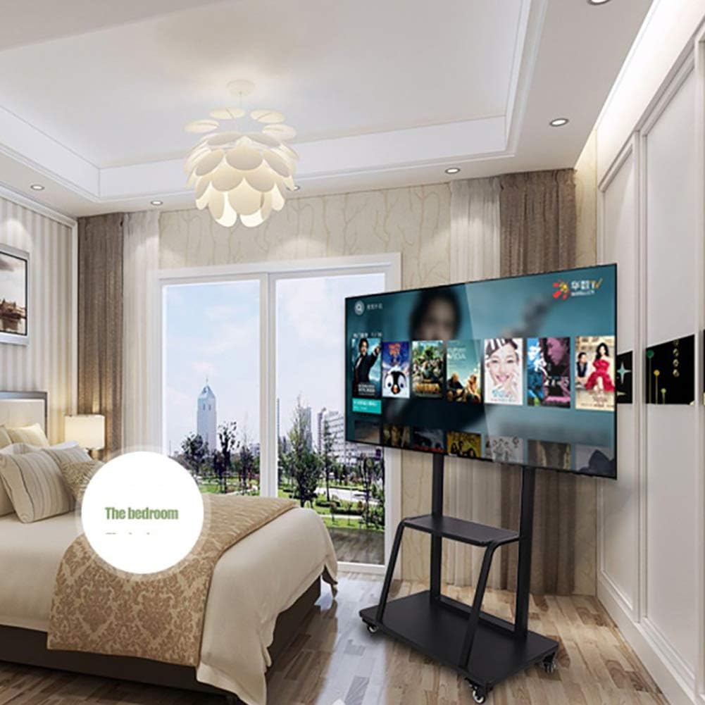 Tv Stand Cart Trolley 32 To 75 Inch Mobile Tv Cart Universal Flat Screen Rolling Trolley Console Stand + Relaxio.