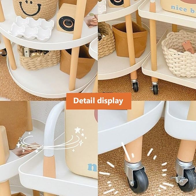 Multi-Purpose 3-Tier Rolling Cart – Mobile Storage & Serving Trolley
