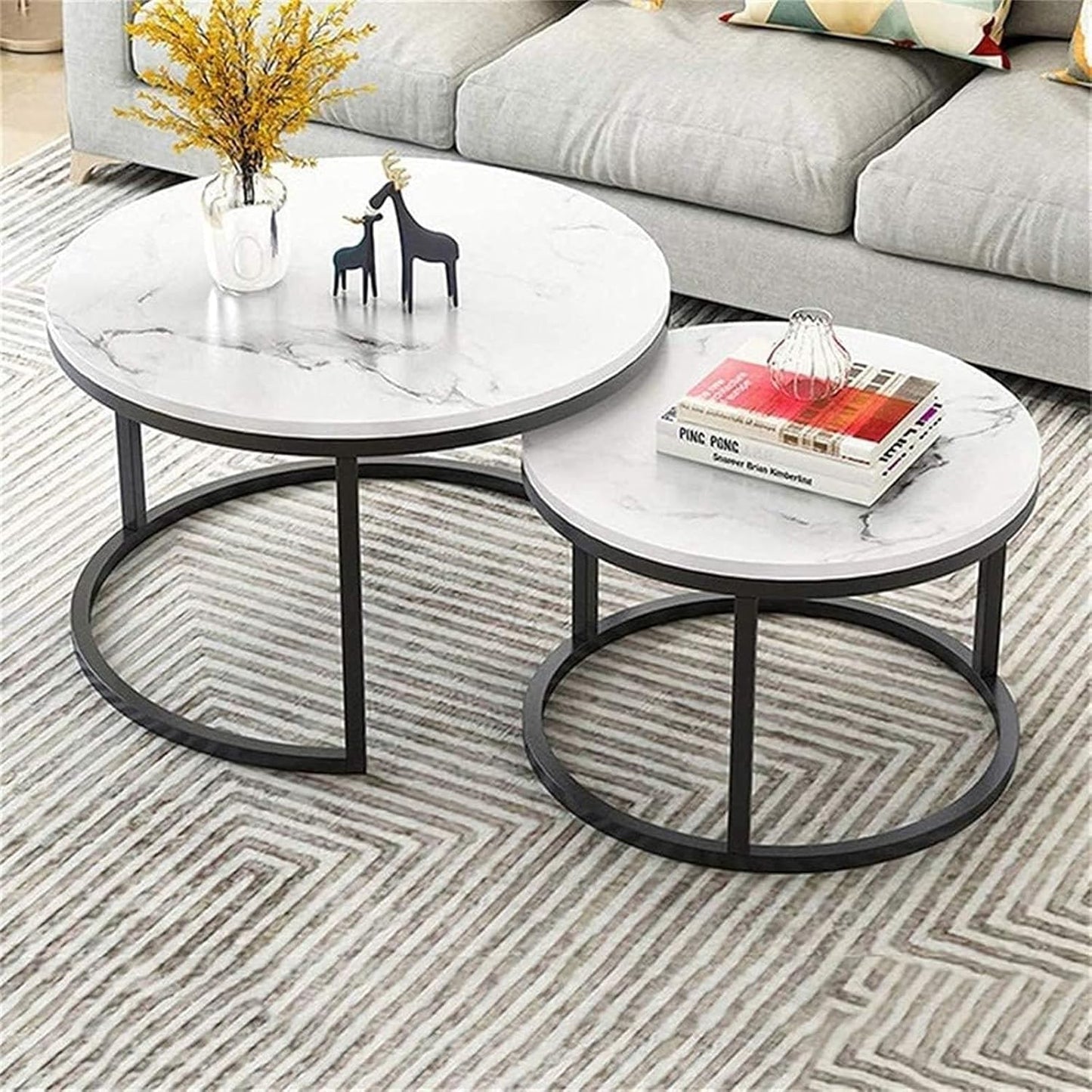 Nested Coffee Table β Round Stacking Coffee Tables Coffee Table