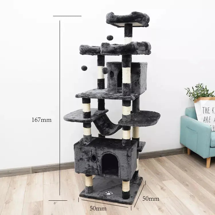 Cat Tower Cat Scratching Sleeping Playing Tree- 167 CM Relaxio.