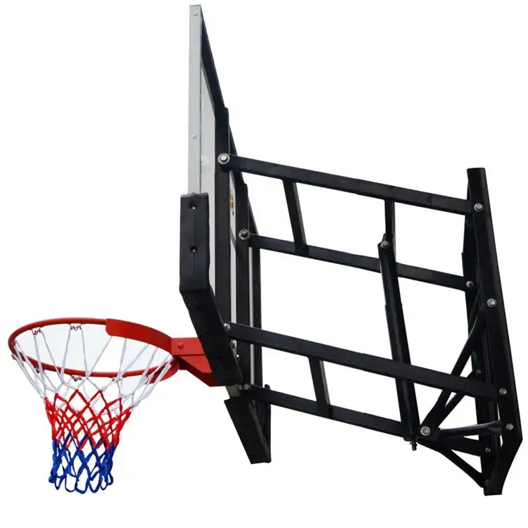 Height Adjustable Wall Mount Basketball Hoop With PC Backboard + Relaxio.