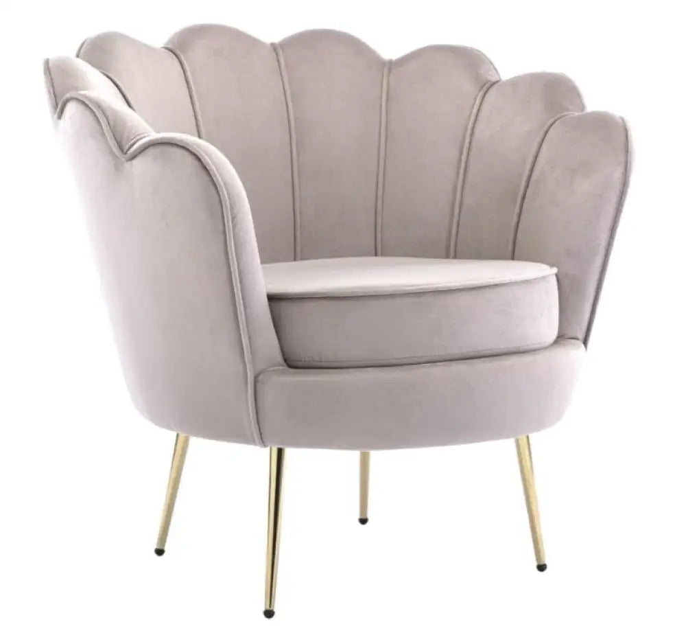 Elegant Velvet Living Room Sofa Chair – Mid-Century Modern Design Gray Sofa Chair