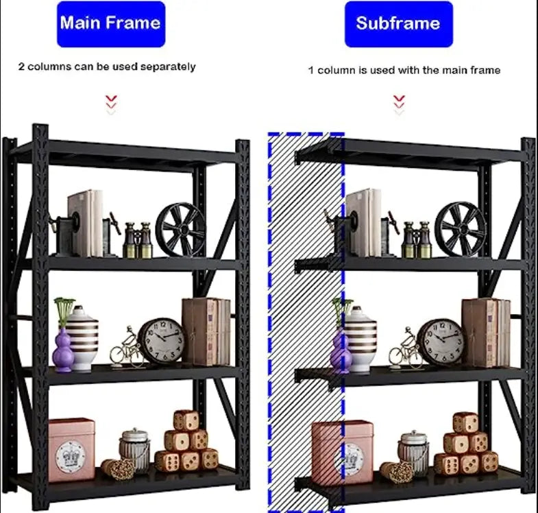 2M High Shelving 200 Kg Per layer 4 Tier Storage Metal Shelf Rack Promo +  Snap Deal.