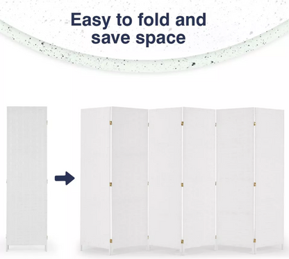 Folding Room Dividers Partitions Screen 6 Panel   Relaxio.