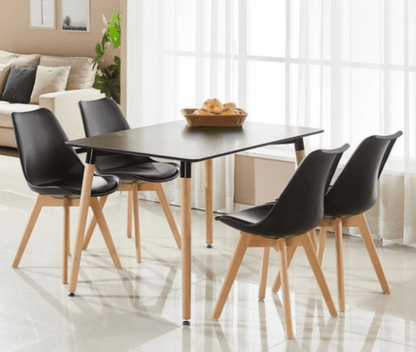 Dining Table with 4 Chairs Modern Home Dining Room Kitchen   Relaxio.