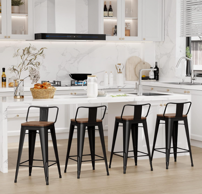 Dinning Chair Bar Stool Cafe Chair Stool Set of 4 PCs Promo +  Snap Deal.
