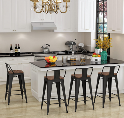 Dinning Chair Bar Stool Cafe Chair Stool Set of 4 PCs Promo +  Snap Deal.