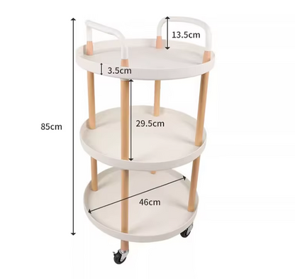 Multi-Purpose 3-Tier Rolling Cart – Mobile Storage & Serving Trolley