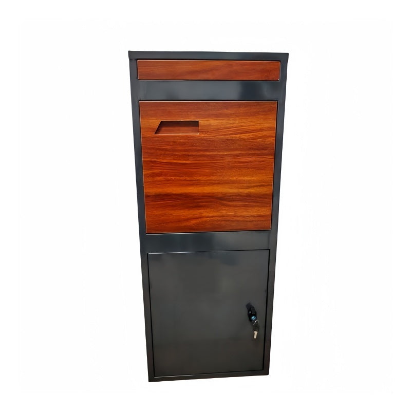 Parcel Pillar Wooden Grain Letterbox – Heavy-Duty Lockable Parcel & Post Box