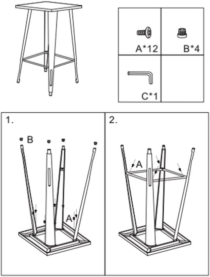 Restaurant & Café Metal Bar Table – High Table