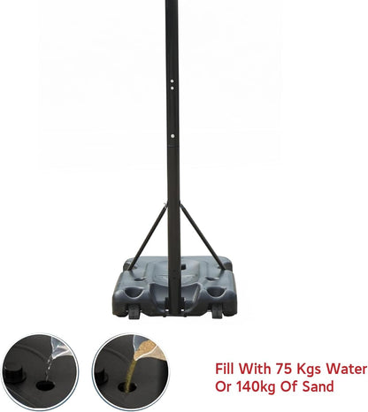 Portable Basketball Hoop with Wheels – Adjustable 4.4ft–10ft, Indoor/Outdoor