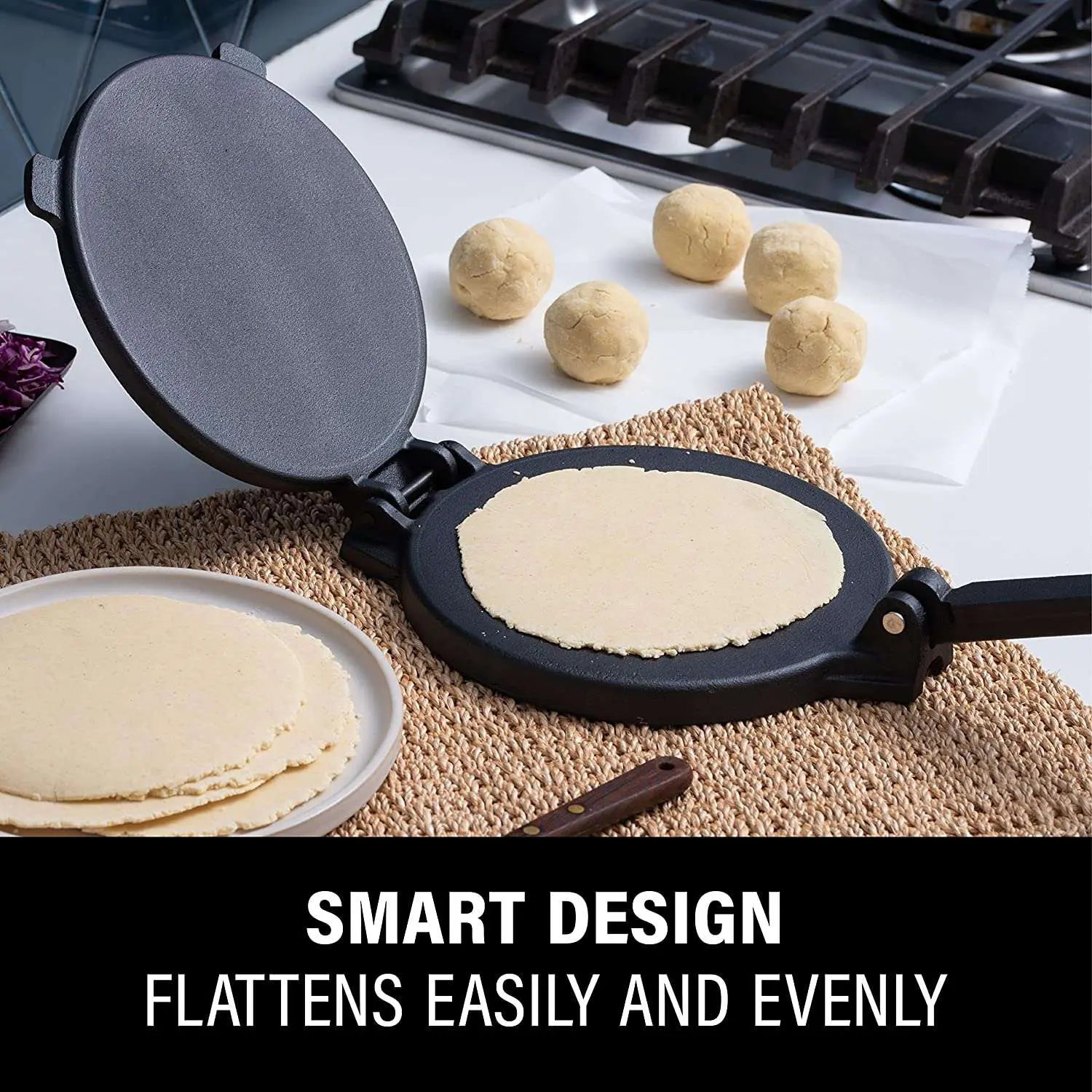 Cast Iron Press Tortilla Press for Chapati Roti Promo +  Snap Deal.
