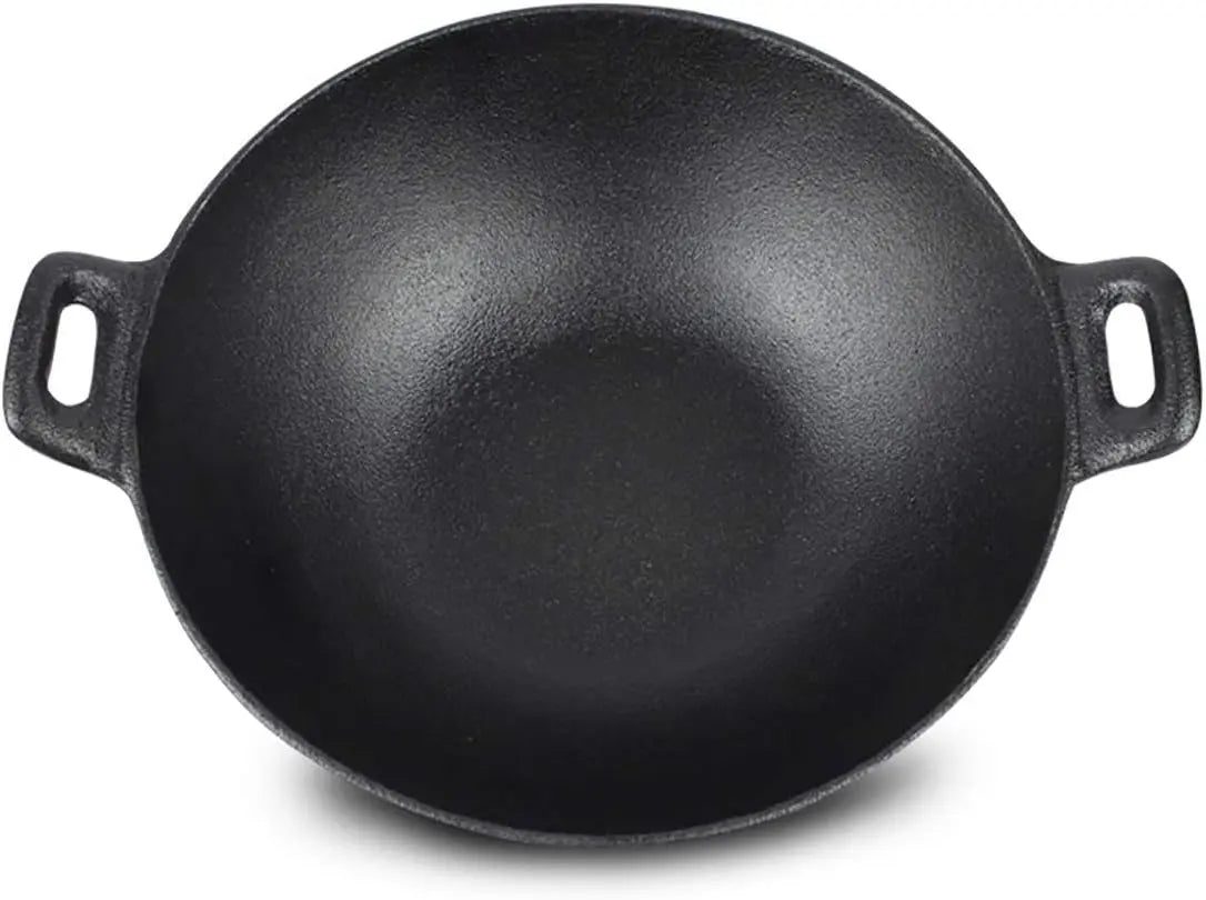 Cast Iron Wok Frying Pan +  Snap Deal.