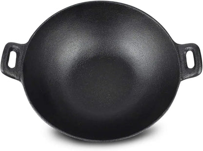 Cast Iron Wok Frying Pan +  Snap Deal.