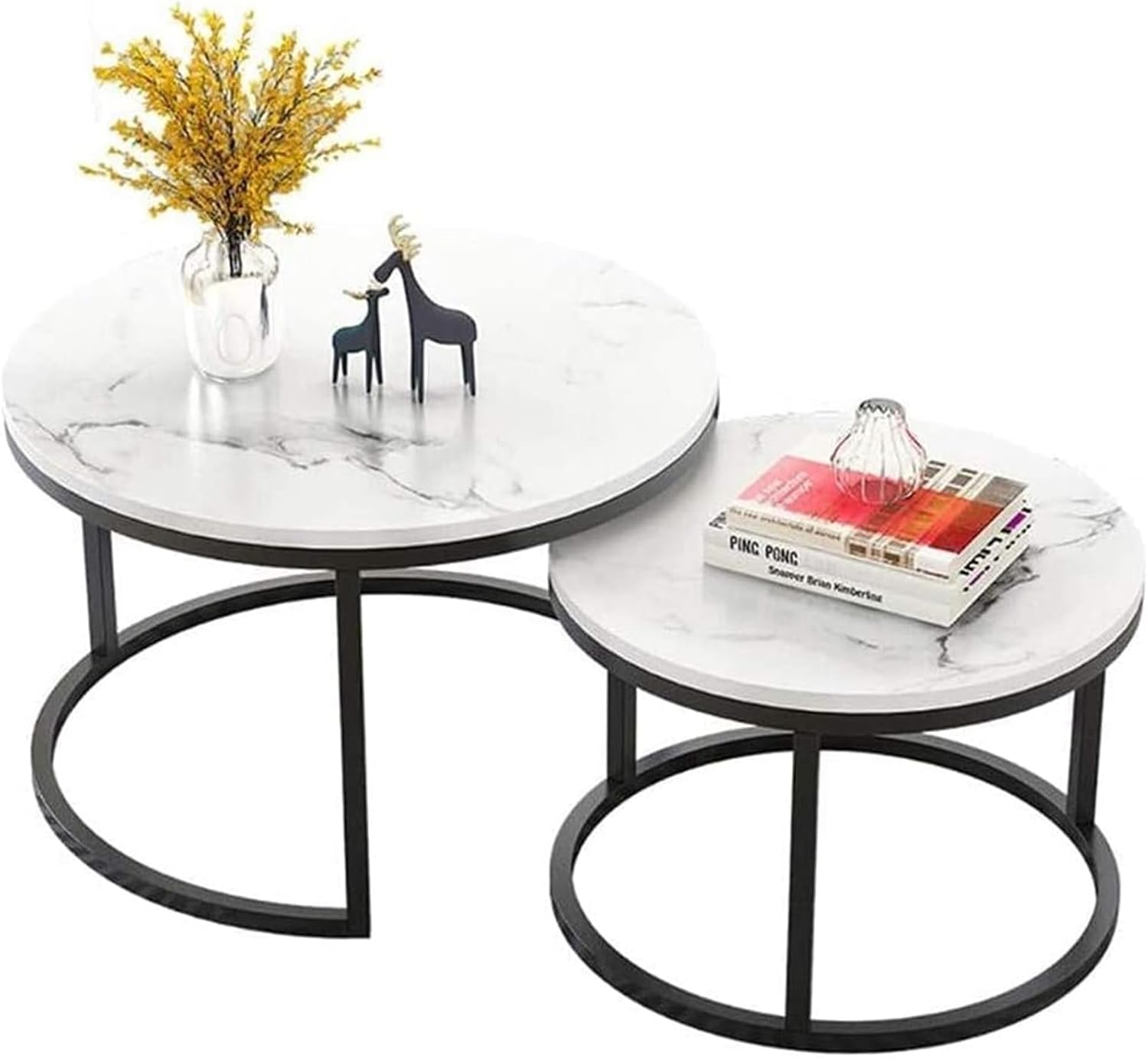 Nested Coffee Table – Round Stacking Coffee Tables White Coffee Table