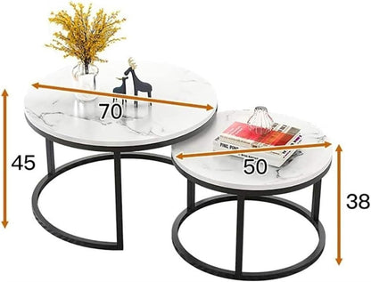 Nested Coffee Table – Round Stacking Coffee Tables Coffee Table