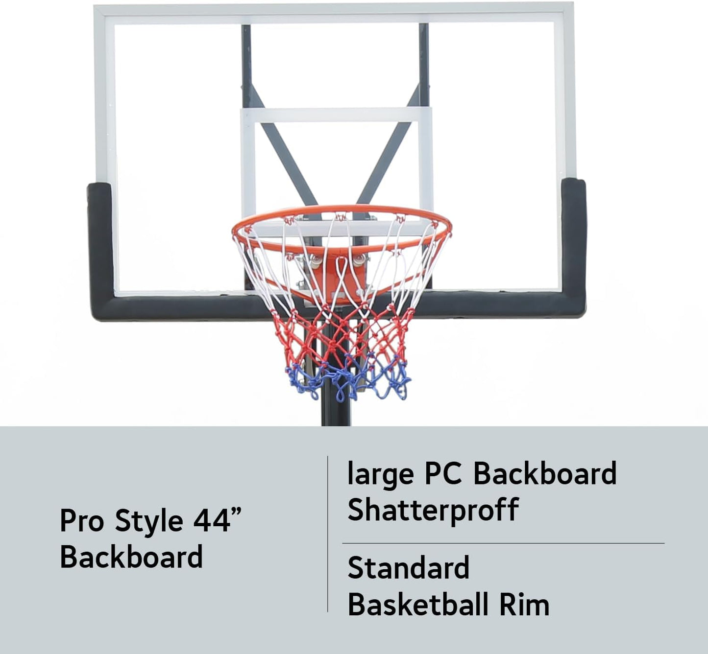 Portable Basketball Hoop with Wheels – Adjustable 4.4ft–10ft, Indoor/Outdoor