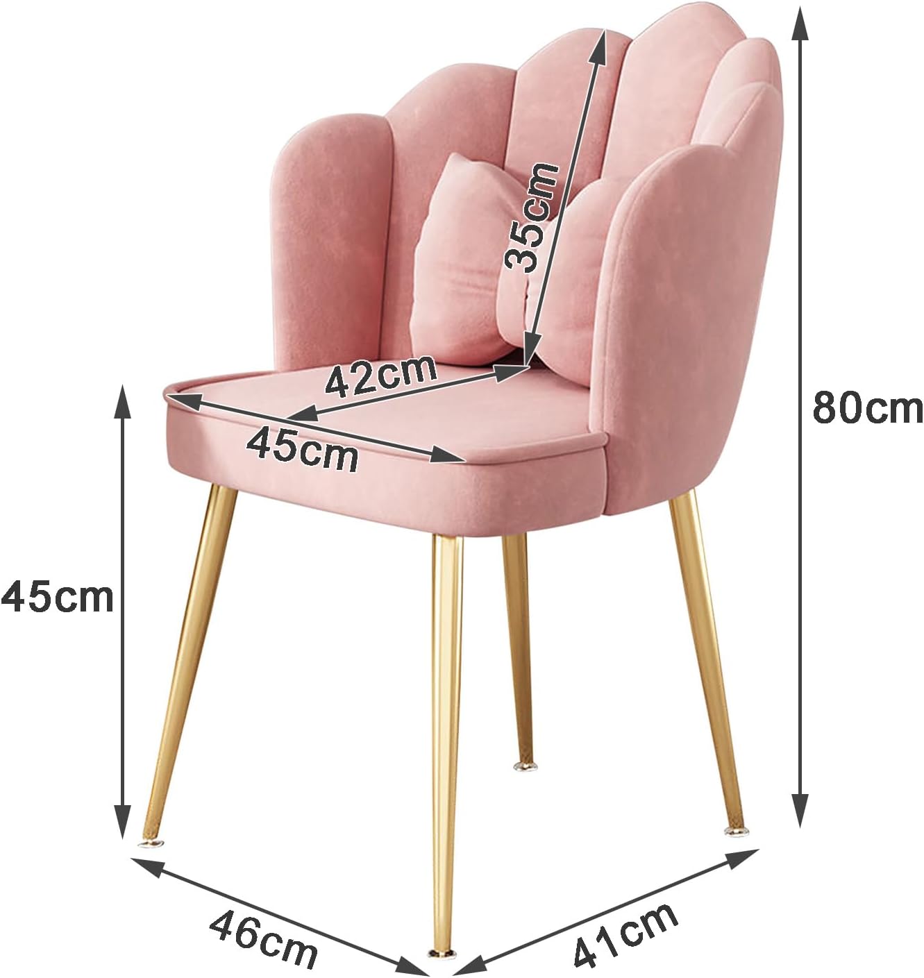 Living Room & Dining Velvet Chairs – Pack of 2, Modern Home Seating