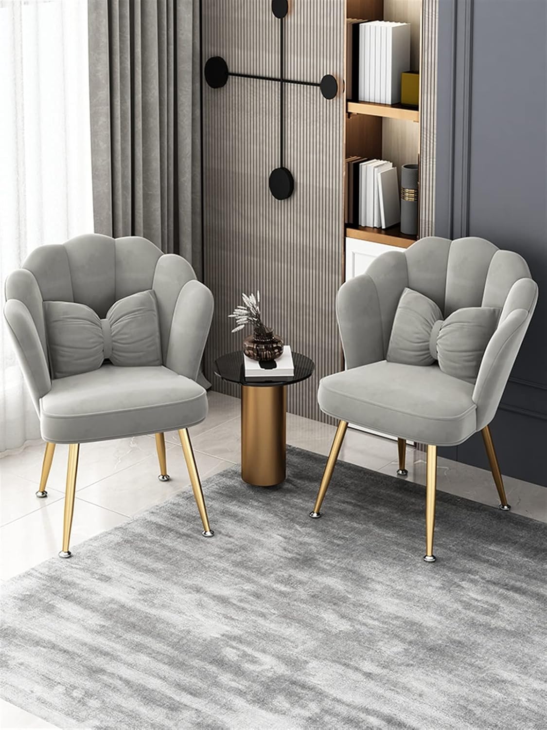 Living Room & Dining Velvet Chairs – Pack of 2, Modern Home Seating