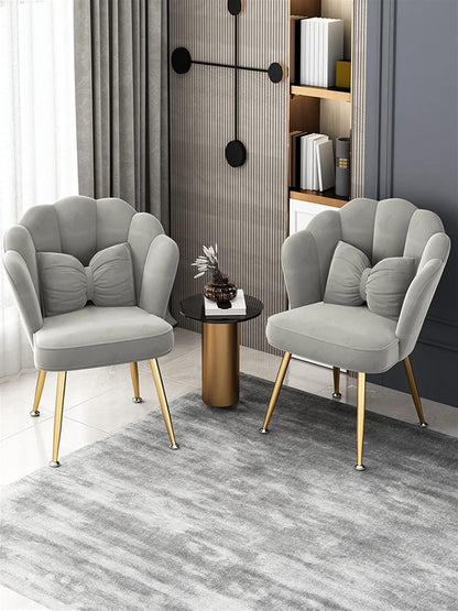 Living Room & Dining Velvet Chairs – Pack of 2, Modern Home Seating