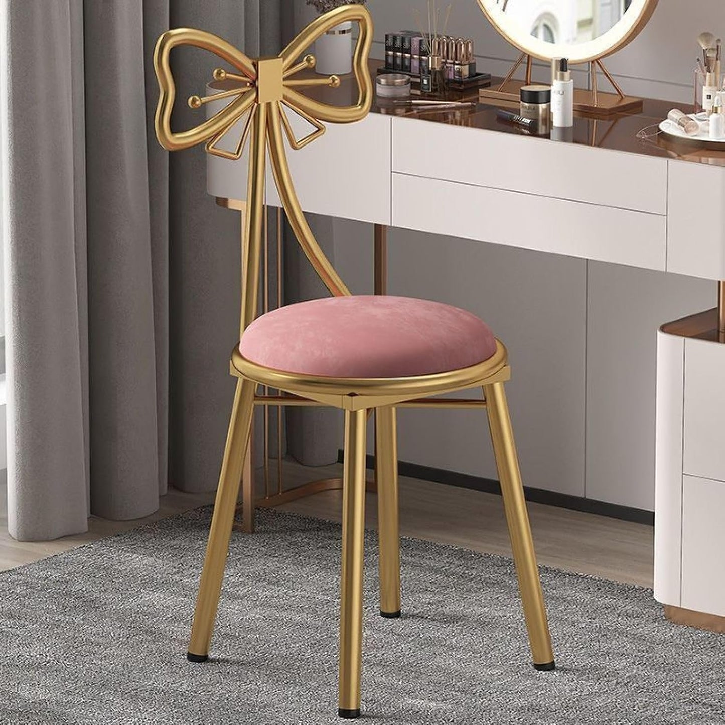 Butterfly Upholstered Vanity Chair Chair