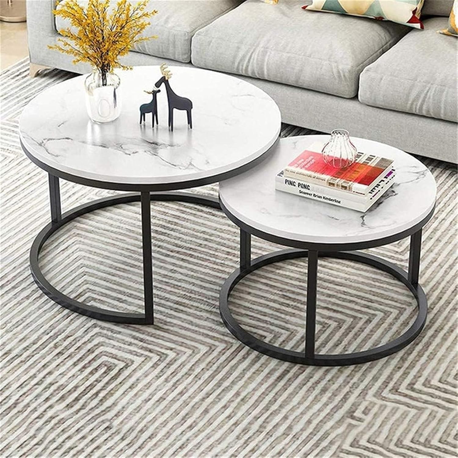 Nested Coffee Table – Round Stacking Coffee Tables Coffee Table