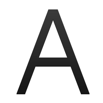 House Number Letterbox Number Stick On Slim - Black Iron