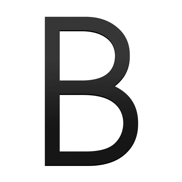 House Number Letterbox Number Stick On Slim - Black Iron