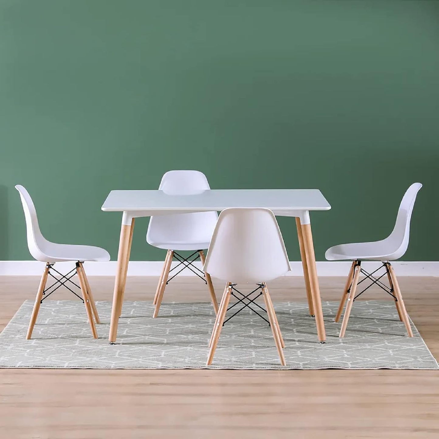 Modern Dining Table Set with 4 Chairs – 5-Piece