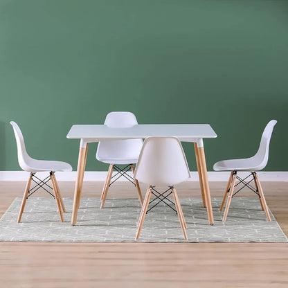 Modern Dining Table Set with 4 Chairs – 5-Piece