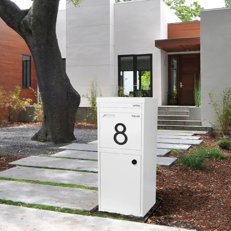 House Number Letterbox Number Stick On Slim - Black Iron