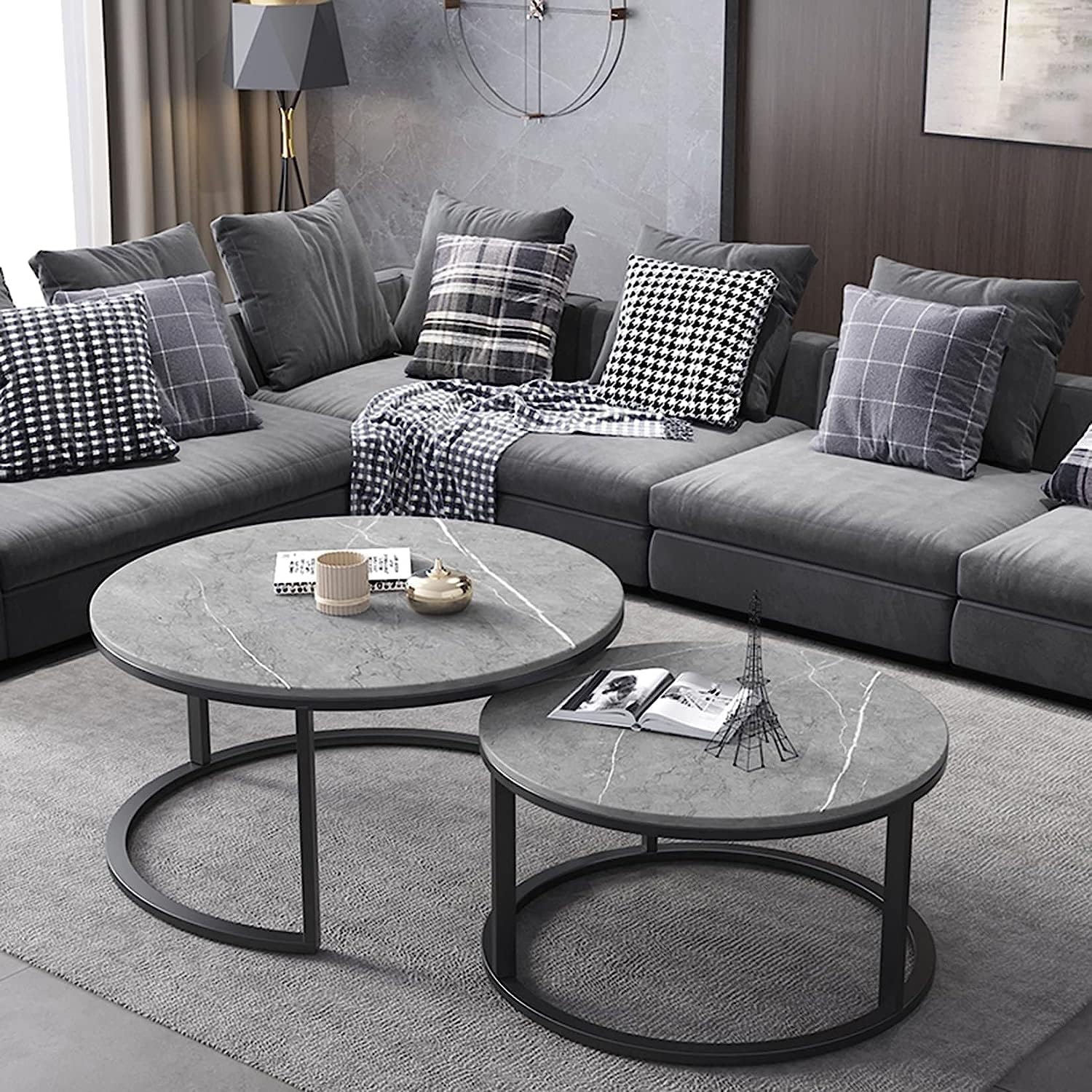 Nested Coffee Table – Round Stacking Coffee Tables Coffee Table