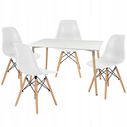 Modern Dining Table Set with 4 Chairs – 5-Piece