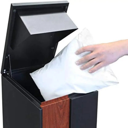 Large Outdoor Parcel Letterbox – Black Wood Grain Finish letter Box