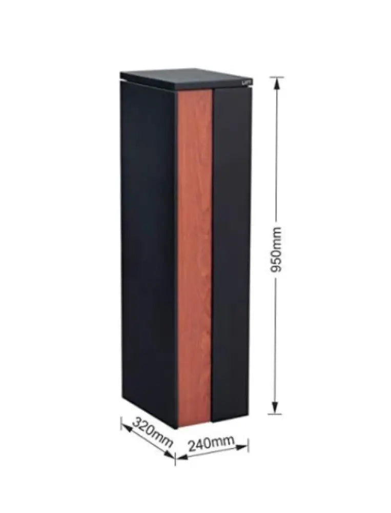 Large Outdoor Parcel Letterbox – Black Wood Grain Finish letter Box