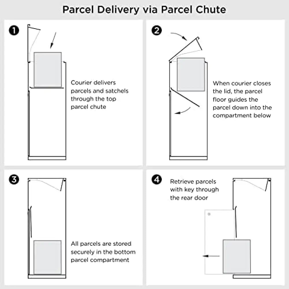 Large Outdoor Parcel Letterbox – Black Wood Grain Finish letter Box