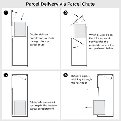 Large Outdoor Parcel Letterbox – Black Wood Grain Finish letter Box