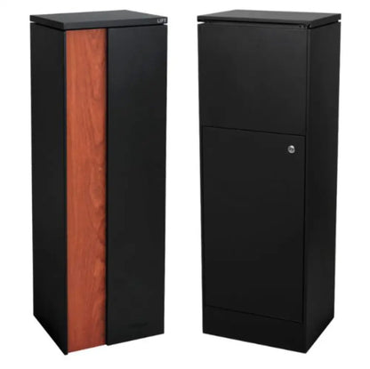 Large Outdoor Parcel Letterbox – Black Wood Grain Finish letter Box