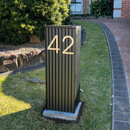 Letterbox Number House Number Stick On Slim - Stainless Steel